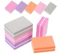 Mikinona 50 Pcs Lima De Uñas Limas De Uñas De Vidrio Lima Para Pulir Uñas Tampones Para Esmalte De Uñas Herramientas De Manicura Profesional Clavo Bloque De Amortiguamiento Esponja