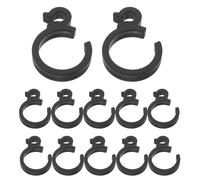 Mikinona 50 Piezas Abrazadera del Tubo del Cable de Freno para Sillas de Ruedas, Clip de Plástico Negro Compatible Tubo de 25mm para Uso en Exteriores y Viajes