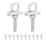 Mikinona 50 Piezas Regulador de Cadena de Bicicleta Ajustable de Tensores de Cadena de Acero Resistente Kit Completo para Ajustes y Prevención de Holgura Bicicletas Sola Velocidad