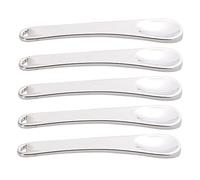Mikinona 5piezas Espátula Facial Metálica Mini Cuchara Para Mascarilla y Crema Accesorio Compacto Para Maquillaje y Cuidado Facial Fácil De Limpiar y Transportar Color Plata