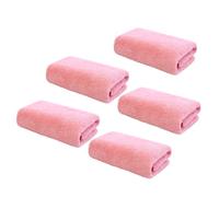 Mikinona 5piezas Toalla Desmaquillante De Microfibra Para Mujer Absorbente Lavable y Reutilizable Para Cuidado Facial Color Rosa