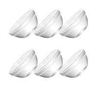 Mikinona 6 Cuencos de Vidrio Apilables Grandes para Pudín Resistentes al Calor Superficie Lisa Costuras Ideales para Microondas y Uso Doméstico Contenedores de Alimentos para Postres y