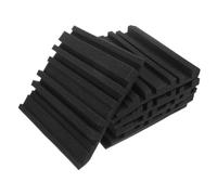 Mikinona 6 Piezas Algodón fonoabsorbente espuma acustica sonido Dormir pruebas muro panel material insonorizado espuma insonorizada equipo de estudio esponja Black