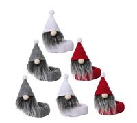 Mikinona 6 Piezas De Decoraciones De Copas Decorativas para Fiestas Navideñas Decoración Decorativa para Botellas De Vino Cubiertas para Botellas De Vino Navideñas De Invierno Cubiertas