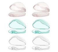 Mikinona 6 Piezas Estuche Portachupetes Transparente Caja Organizador Triangular Antipolvo para Guardar Chupetes de Contenedor Portátil Resistente para Viajes y Uso Diario