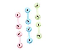 Mikinona 6 Piezas Juguetes de Campana de Mano Sonajero Juguete para Bebés para Pequeños Adecuado para Recién Nacidos y Sonajeros Bebe Meses Color Aleatorio