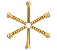 Mikinona 6 Piezas Pins para Puente de Guitarra Acústica de Latón Clavijas Redondas para Reemplazo de Cuerdas Accesorios Compatibles con Varios Modelos para Uso Casa Estudio y Escenario