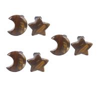 Mikinona 6piezas Clips De Ventilación De Coche Decoración De Cristal Forma De Luna y Estrella Accesorios Para Salida De Aire Vehículos Para Aromaterapia y Decoración Interior