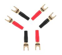 Mikinona 6piezas De Terminal Banana U-shaped Adaptador De Cable Para Altavoces Conexiones Rápidas y Sencillas Para Equipos De Audio Sin Soldadura Acabado
