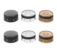 Mikinona 6piezas Perillas de Volumen para Guitarra Eléctrica Mini Cubiertas de Plástico para Control de Volumen y Tono Reemplazo de Tapa Superior de Potenciómetro Accesorios