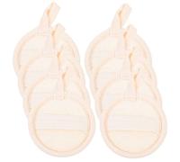 Mikinona 8 Esponjas Faciales De Algodón Desmaquillantes Para Limpieza Y Exfoliación Guantes Exfoliantes Fregona Exfoliante Corporal Humectante Esponja De Lufa Beige