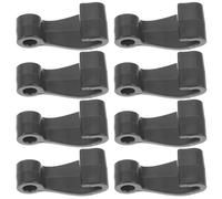 Mikinona 8pcs Ganchos J para Kayak en ABS Negro, Resistentes y Compactos, Gancho de Amarre para Equipos de y Actividades Acuáticas al Aire Libre