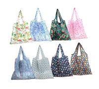 Mikinona 8piezas Bolso Tote Bag Mujer Bolsa De Compras Reutilizable Bolso Plegable Bolsa Portátil De Almacenamiento para Exteriores para Niñas y Mujeres