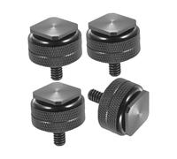 Mikinona Adaptador de Zapata Tornillo Doble de 1/4 Pulgada, Aleación de Aluminio, 4 Piezas, Accesorio para Trípode y Disparador Inalámbrico para Cámara DSLR