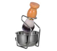 Mikinona Afeitado para Hombre Kit Completo con Brocha Cuenco de Jabón Metálico y Soporte Resistente para Cuidado Facial Diario para Novio Esposo y Padre