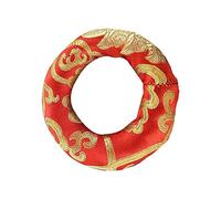Mikinona Almohadilla para Cuenco Tibetano de Algodón Rojo, Soporte Práctico Diseño Artesanal para Cuencos Budistas de 18cm, Adecuado para Meditación y Yoga Color Aleatorio
