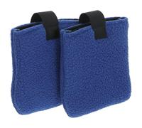 Mikinona Almohadillas para reposapiés de silla de ruedas 2 piezas, protector para silla de ruedas, funda de poliéster azul, bordes suaves, fácil mantenimiento para rehabilitación