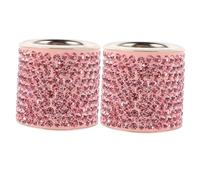 Mikinona Anillo Decorativo Gemas de Imitación para Reposacabezas de Coche 2 Piezas Accesorios para Interiores de Automóvil Decoración de Asientos Compatible Mayoría