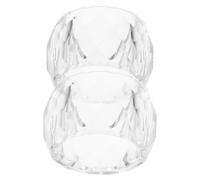 Mikinona Anillos de Servilletero Transparentes de Cristal 60 Mm, 2 Piezas, para Mesa de Comedor y Decoración Elegante en Fiestas y Eventos Obsequios
