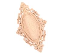 Mikinona Aplique de Madera Ovalado Europeo Tallado Decoración Elegante para Muebles Decorativa Adhesiva