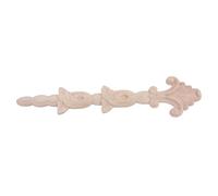 Mikinona Aplique de Madera para Pared y Gabinete Calcomanía Decorativa de Estilo Europeo Pieza de Flor Larga 25 X 6 Cm Superposición sin Color para Muebles y Puertas