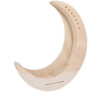 Mikinona Arpa de Madera de 7 Cuerdas Forma de Luna para Principiantes Instrumento de Cuerda Portátil Cuerpo de Madera Conjunto DIY Adultos Arpa Lira Creativa y Fácil de Montar