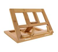 Mikinona Atril soporte para libros de mesa puestos de libros musicales titular de libro de música soporte de lectura de escritorio soportes para libros Standing Stand Bambú Beige