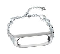 Mikinona banda de reloj de plata pulsera de mujer correas de reloj para mujer muñequera de liberación rápida Pulsera de metal Aleación de zinc Silver
