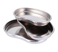 Mikinona Bandejas de Acero Inoxidable 3 Piezas Pequeña Mediana Grande Bandejas Clínicas en Forma de Riñón para Laboratorio Médico y Procedimientos Clínicos sin Costuras y Fácil