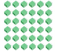 Mikinona Bloque de terminales de empalme de 50 piezas: conector de enchufe de tornillo angular PCB enchufable de 0,59 pulgadas de paso, montaje en panel, conector Phoenix DIY