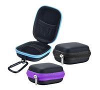 Mikinona Bolsa de Transporte para Aceites Esenciales 6 Frascos Roll-On 5 Ml Estuche Rígido EVA Resistente a Golpes Organizador Compacto para Viaje Colores Azul Púrpura y Negro 3 Piezas