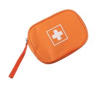 Mikinona Bolsa Médica Portátil Pequeña Naranja para Medicamentos de Emergencia, con Asa, Organizador Compacto para Viajes al Aire Libre, Botiquín Multifuncional Uso Deportivo y Hogar