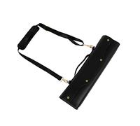 Mikinona Bolsa Portátil para Flauta de Cuero Negro, Compatible 16 y 17 Agujeros, Diseño Acolchado y Resistente al Agua, Bolso de Mano Práctico para Transporte y Protección en Actuaciones