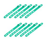 Mikinona Bridas de Silicona Reutilizables para Cables de Datos, 50 Unidades Verde, Sujetacables Ajustables con Hebilla, Organizador para Auriculares y Gestión de Cables de Oficina