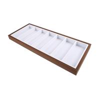 Mikinona Caja de Almacenamiento de Gafas de Madera Caja de Almacenamiento de Gafas de Sol sostenedor de la Lente Flocado de ampollas