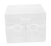 Mikinona Caja De Almacenamiento De Transparente Tapa y Compartimentos Organizador De Escritorio Para Cosméticos y Maquillaje Para Puff y Labiales
