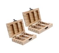 Mikinona Caja Madera para Pelo Fetal y Cordón Umbilical Conserva Primer Corte y Dientes Almacenaje Seguro y Versátil para Recuerdos Infantiles