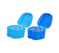 Mikinona Caja Portátil para Dientes Postizos con Filtro Bloqueador de Olores Diseño Fliptop para Fácil Acceso Ligera y Espaciosa para Viaje y Uso Diario