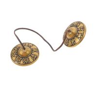 Mikinona Campana Tingsha de Latón Vintage para y Yoga Instrumento de Percusión Fácil para Principiantes Sonido Claro y Duradero Decoración Feng Shui