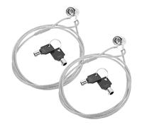 Mikinona Candado Cable para Portátil 1,2 m Llave, Cable De Bloqueo Antirrobo para Laptops, Accesorios De Seguridad para Usuarios Domésticos, Diseño Funcional, Color Negro