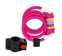 Mikinona Candado de Combinación para Bicicleta de Dígitos Cable de Acero Resistente y Espiral Cerradura Antirrobo y Duradera para Bicicletas y Motos Color Rosa Aleatorio Color Aleatorio