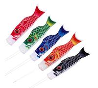 Mikinona carpa pescado bolsa de viento 5 piezas estilo japonés satén cartel colgante para celebraciones festivas 70 CM