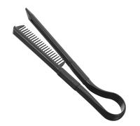 Mikinona Cepillo Alisador De Cabello En Forma De v Negro Portátil Para Alisar Plancha, Tamaño Compacto, Peine De Mano Ergonómico Para Cuidado Profesional Del Cabello