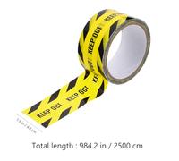 Mikinona Cinta de Seguridad Autoadhesiva Negra y Amarilla 48 CM X 250 M para Suelos y Paredes Resistente Intemperie Adecuado para Señalización y Prevención de Riesgos en Obras