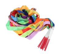 Mikinona Cintas de Baile Colores Mezclados 14 Piezas para Gimnasia Rítmica y Danza Infantil, Cintas Artísticas para Ejercicio, Entrenamiento y Espectáculos