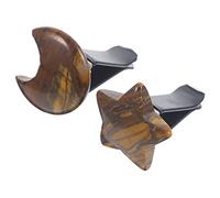 Mikinona Clips De Ventilación Del Coche De Cristal Forma De Estrella y Luna 2 Piezas, Adornos Para Rejillas De Ventilación, Decoración Interior Para Coche De Mujer, Uso Todo El Año