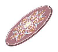 Mikinona Cojín Redondo para Cuenco Sonoro Meditación Grande Estampado Mandala Marrón, Tapete Ritual Budista Duradero, Soporte Antideslizante para Terapia de Sonido y Relajación Espiritual