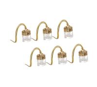 Mikinona Colgante de Perfume para Coche 6piezas de Vidrio Dorado 8ml Decoración de Vehículo Adecuado para Camiones y Jardines
