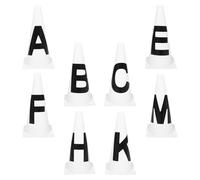 Mikinona Conos de Entrenamiento de Agilidad para Fútbol 32 Cm, Marcadores de Campo Letras, 8 Piezas de Plástico Resistentes para Ejercicios Deportivos Infantiles y Entrenamiento en