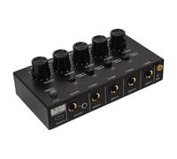 Mikinona Consola De Mezclas Pequeña Mesa De Mezclas Pequeña Mini Mezclador De Audio Teclado Mezclador De Streaming Pequeño Negro